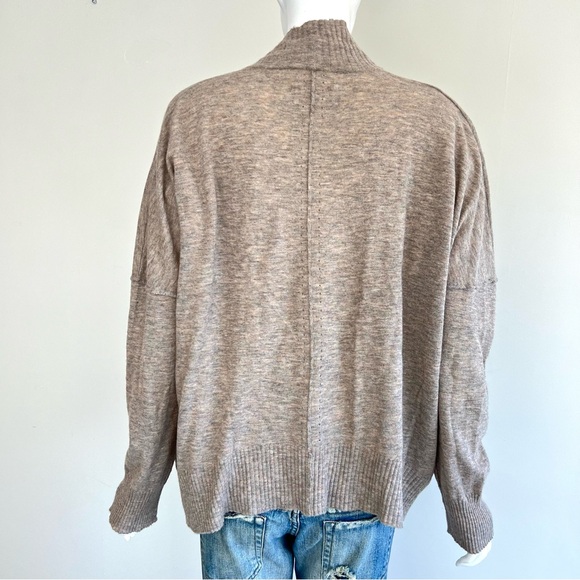 ZADIG & VOLTAIRE Taupe Cashmere Tanya Open Front Plunged w Eyelet Cardigan Sz S - Picture 9 of 15